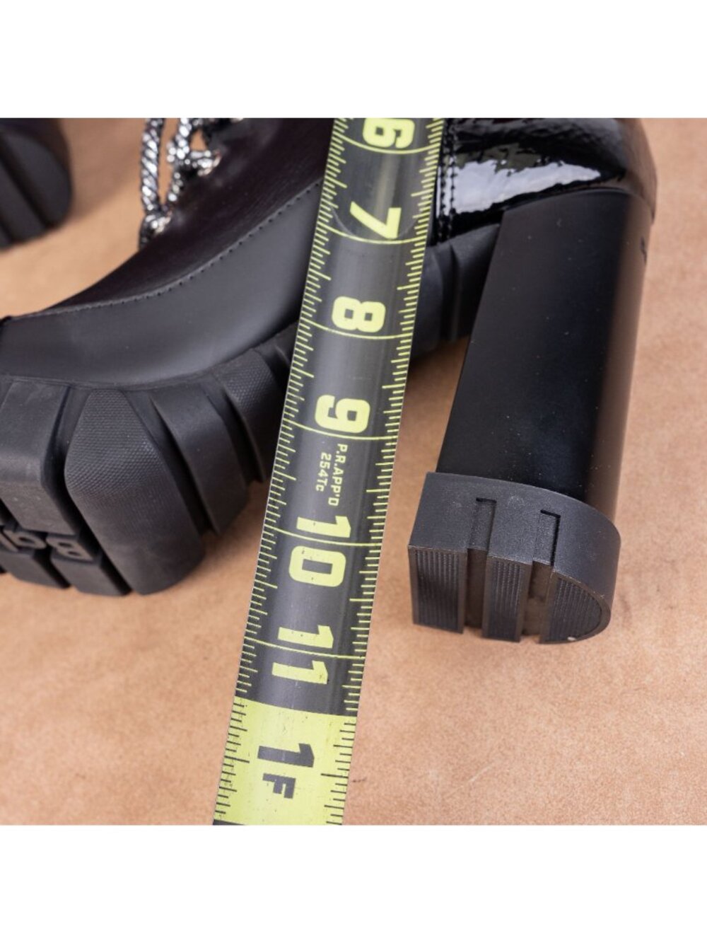Baldinini Women Tron Black Leather Lace-up Zip Party Festival Boots 6.5US EUR37 - Picture 7 of 8